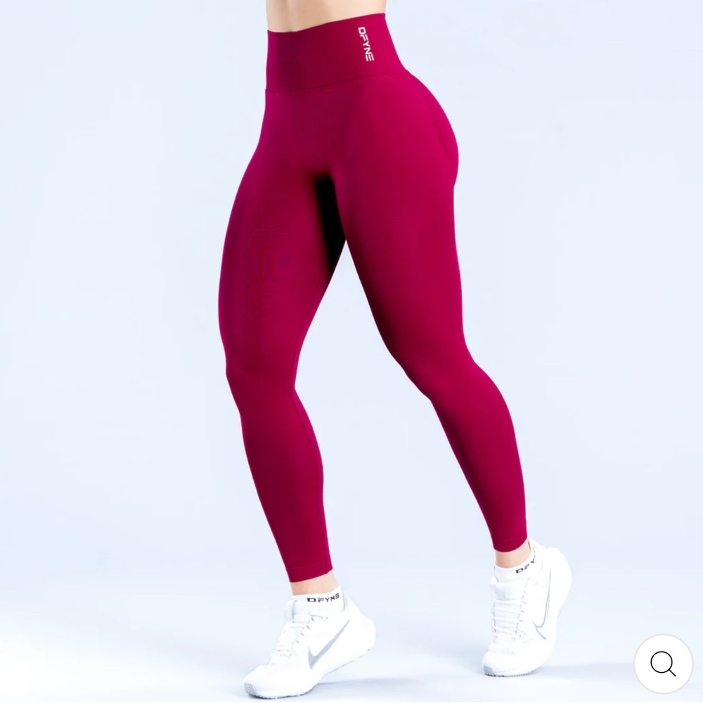 Red High-Waisted Seamless Leggings